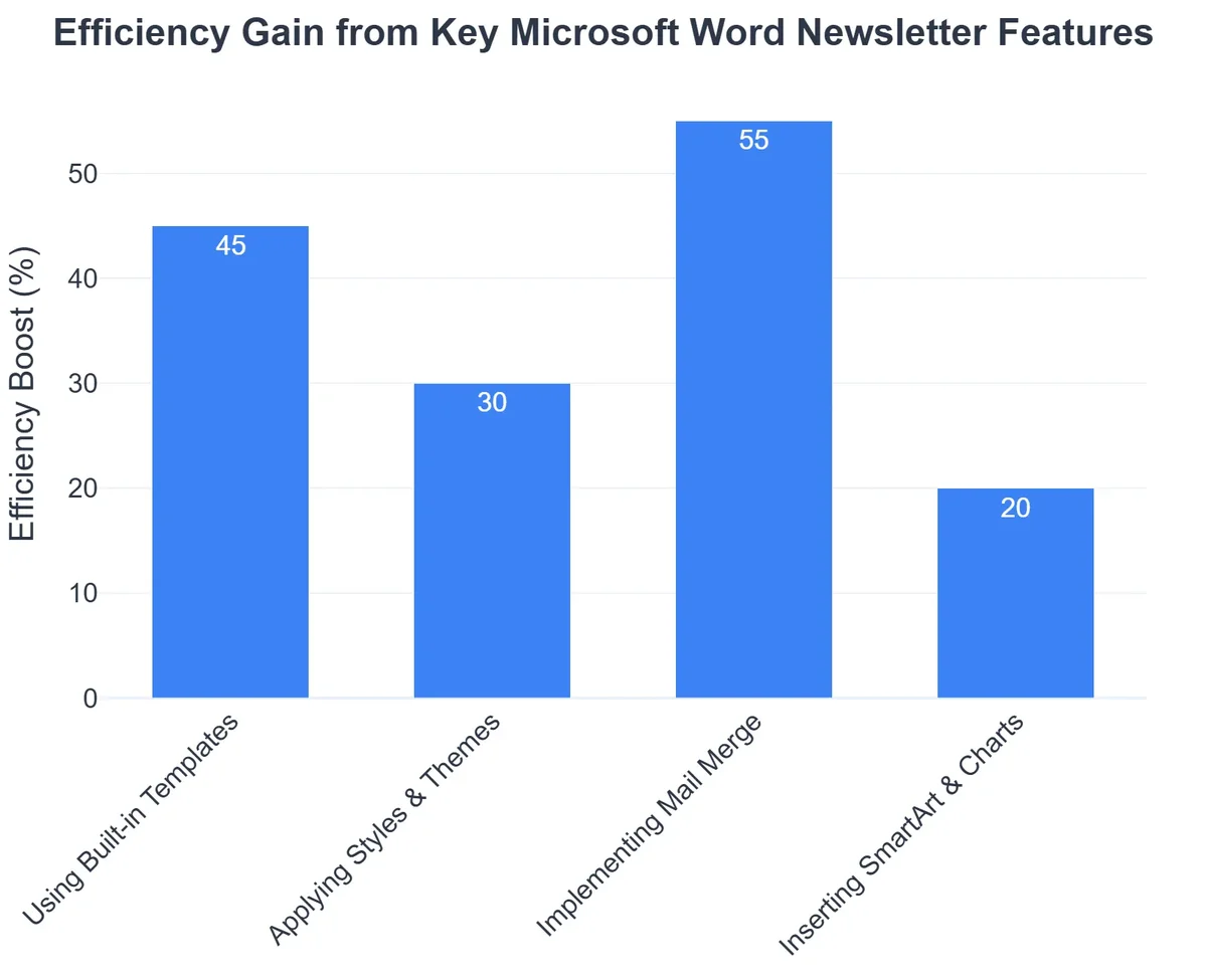 Efficiency Gain from Key Microsoft Word Newsletter Features