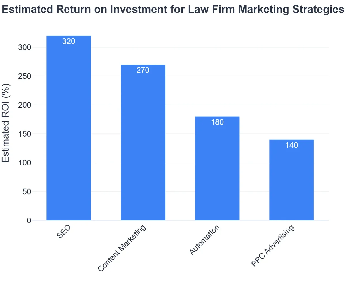 Estimated Return on Investment for Law Firm Marketing Strategies
