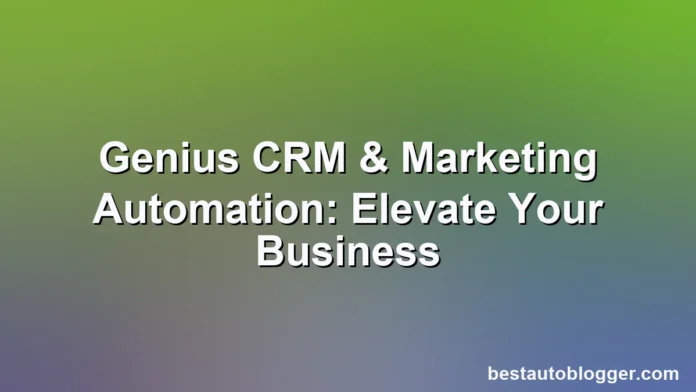 A modern CRM dashboard with data graphs and automated marketing workflows, elevating business.