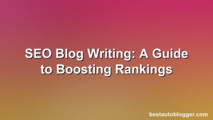 A laptop screen displaying an SEO-optimized blog post achieving top search rankings.