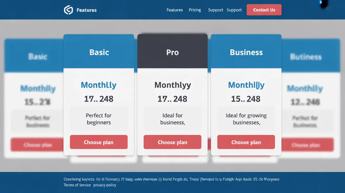Various web hosting plans with different prices and promotional deals.