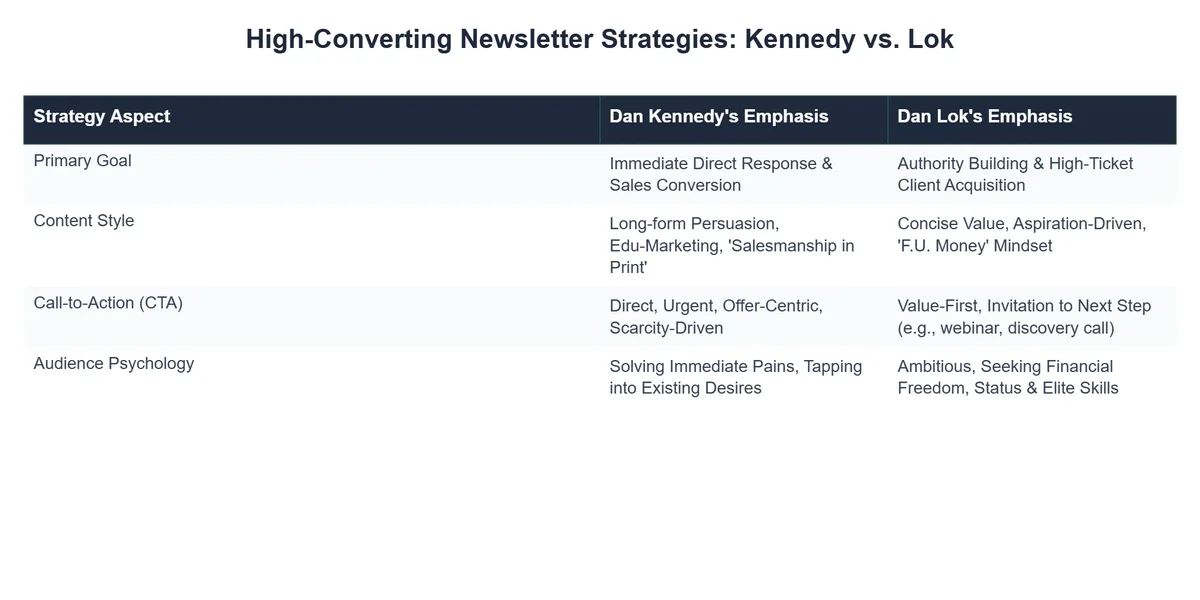 High-Converting Newsletter Strategies: Kennedy vs. Lok