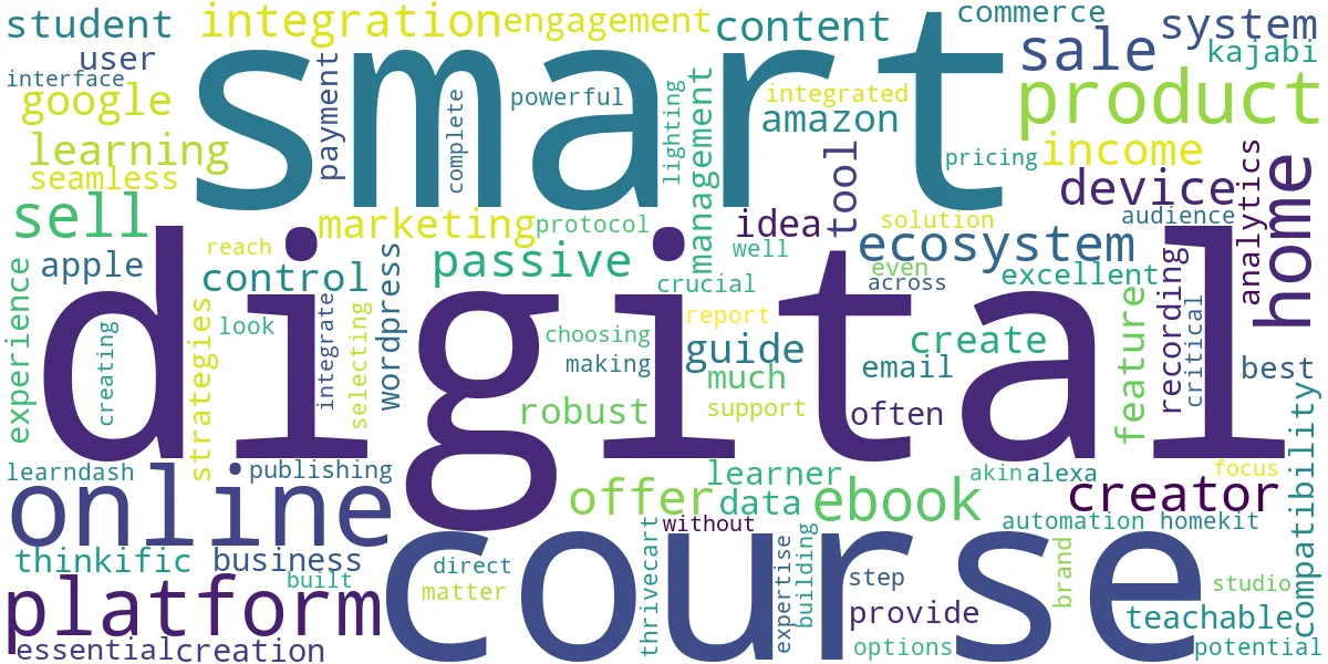Word cloud for article: Digital Products: How to Create and Sell Online Courses