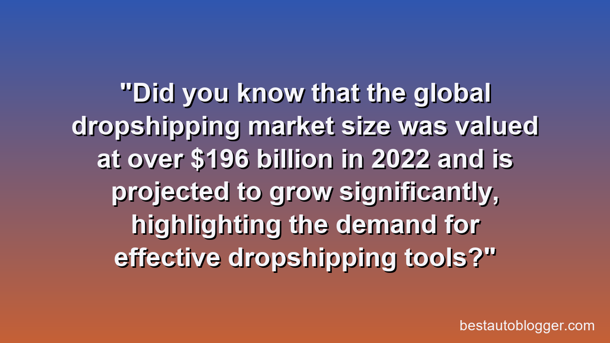 Did you know that the global dropshipping market size was valued at over $196 billion in 2022 and is projected to grow significantly, highlighting the demand for effective dropshipping tools?
