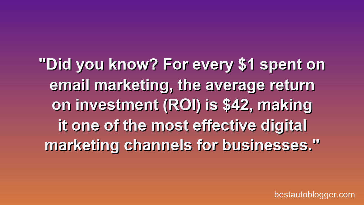 Did you know? For every $1 spent on email marketing, the average return on investment (ROI) is $42, making it one of the most effective digital marketing channels for businesses.