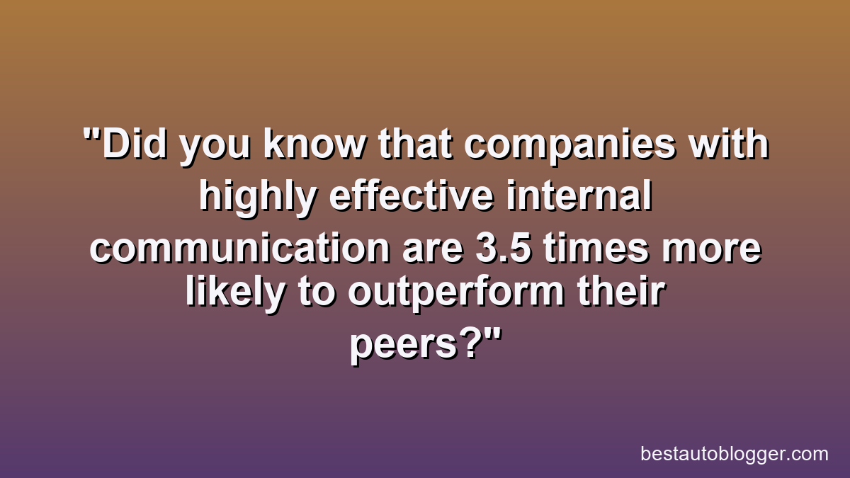 Did you know that companies with highly effective internal communication are 3.5 times more likely to outperform their peers?