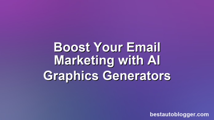 A computer screen displays a vibrant email with graphics quickly generated by AI.