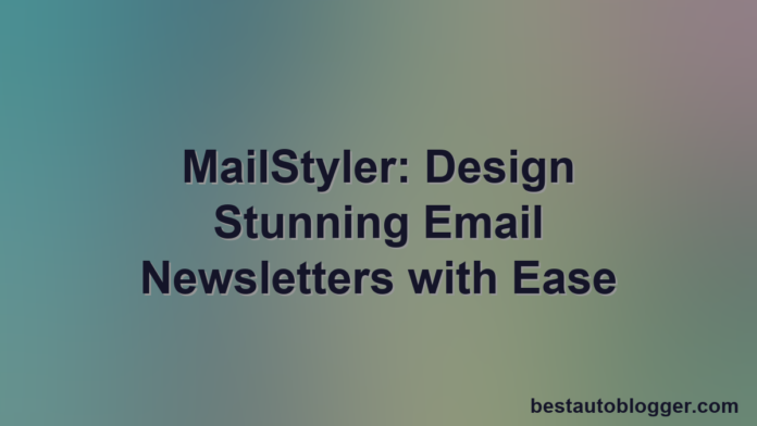 A modern computer screen showing a beautifully designed email newsletter being effortlessly created.