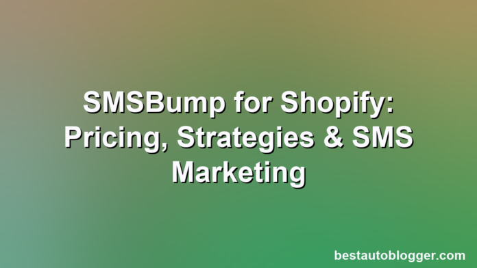 A smartphone displaying SMS text message notifications alongside a Shopify shopping cart.
