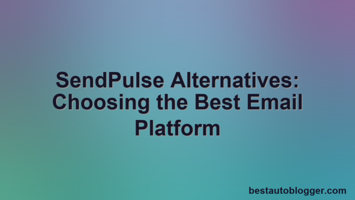 A person thoughtfully comparing different email marketing platform choices on a laptop.