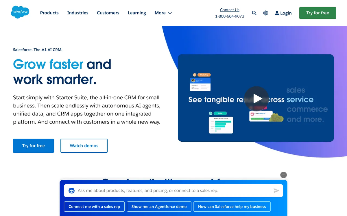 Screenshot of Salesforce Marketing Cloud homepage