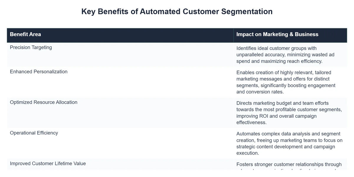 Key Benefits of Automated Customer Segmentation