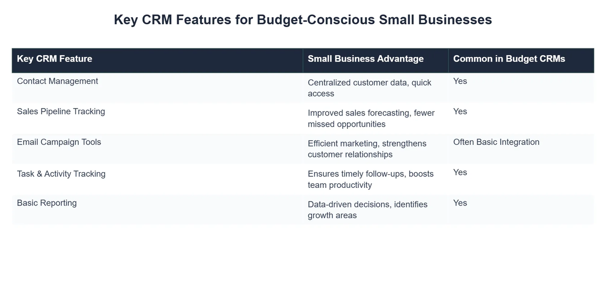 Key CRM Features for Budget-Conscious Small Businesses