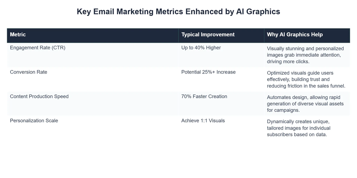 Key Email Marketing Metrics Enhanced by AI Graphics